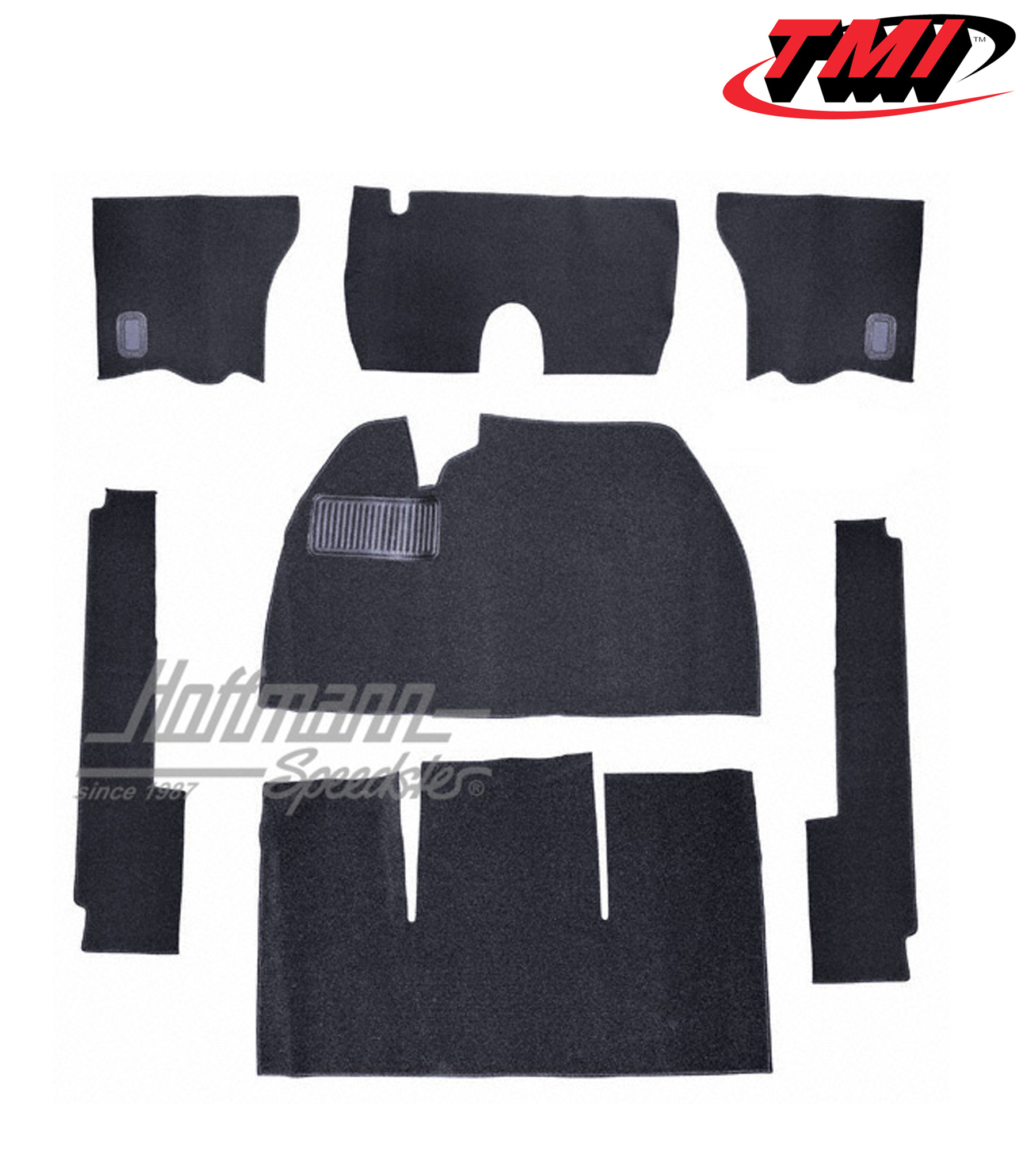 Kit moquettes, Cox Berline, velours, noir, 8.53-7.57 | 34-F1115-801 | 055-7601