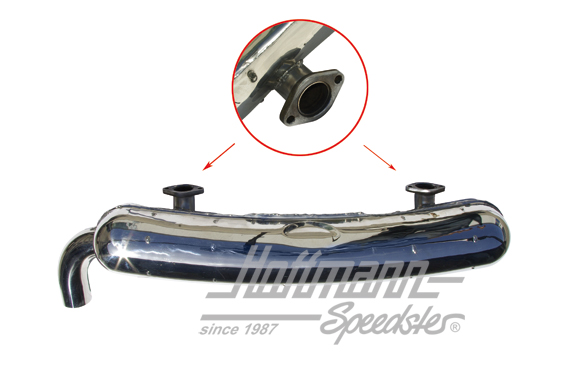 Silencieux de sport, inox, 1x70mm, 66-73 | 92.510S | 520-3420