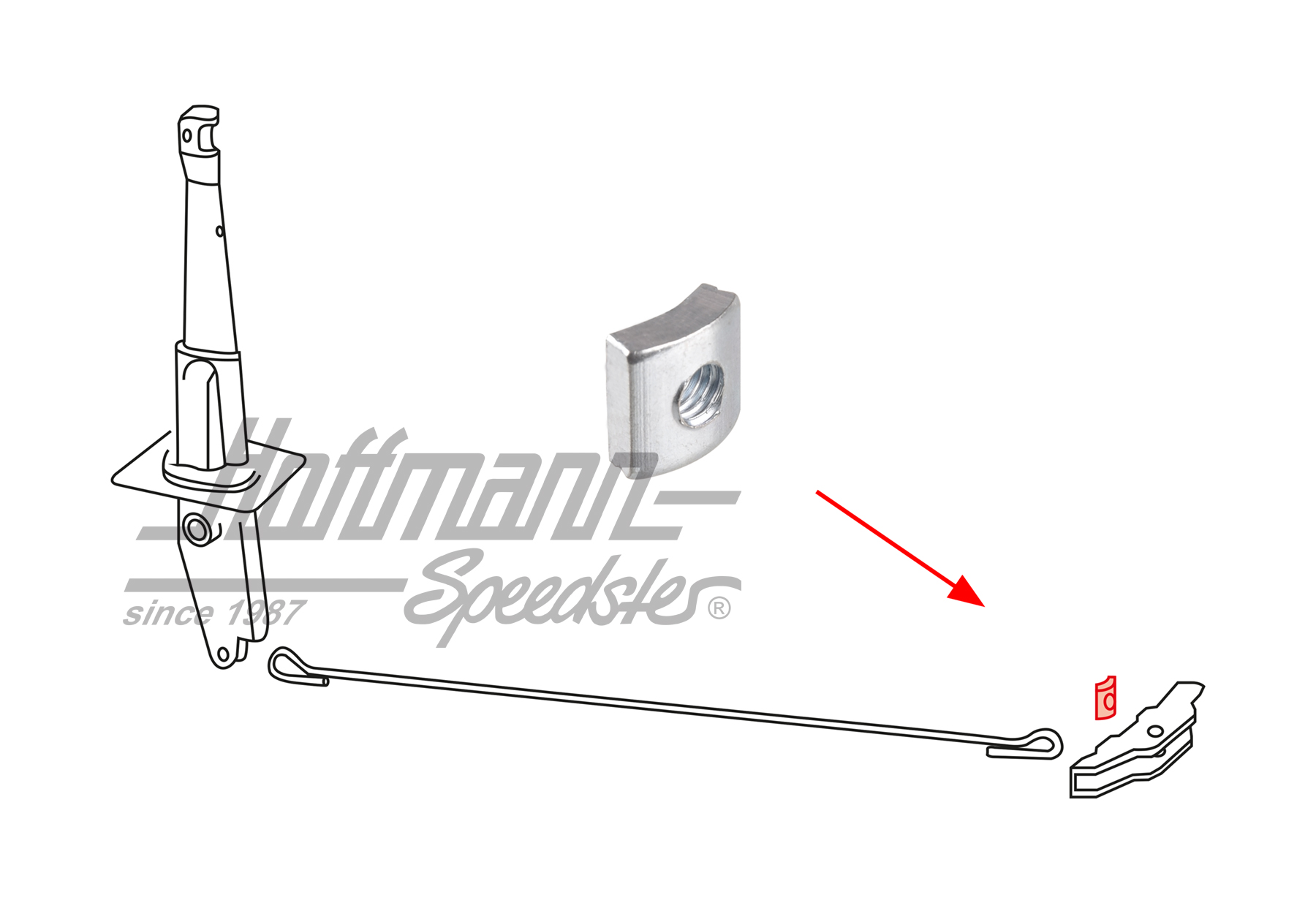 Écrou, levier de compensation, 8.71-7.79 | 211 711 349 | 090-3098-13