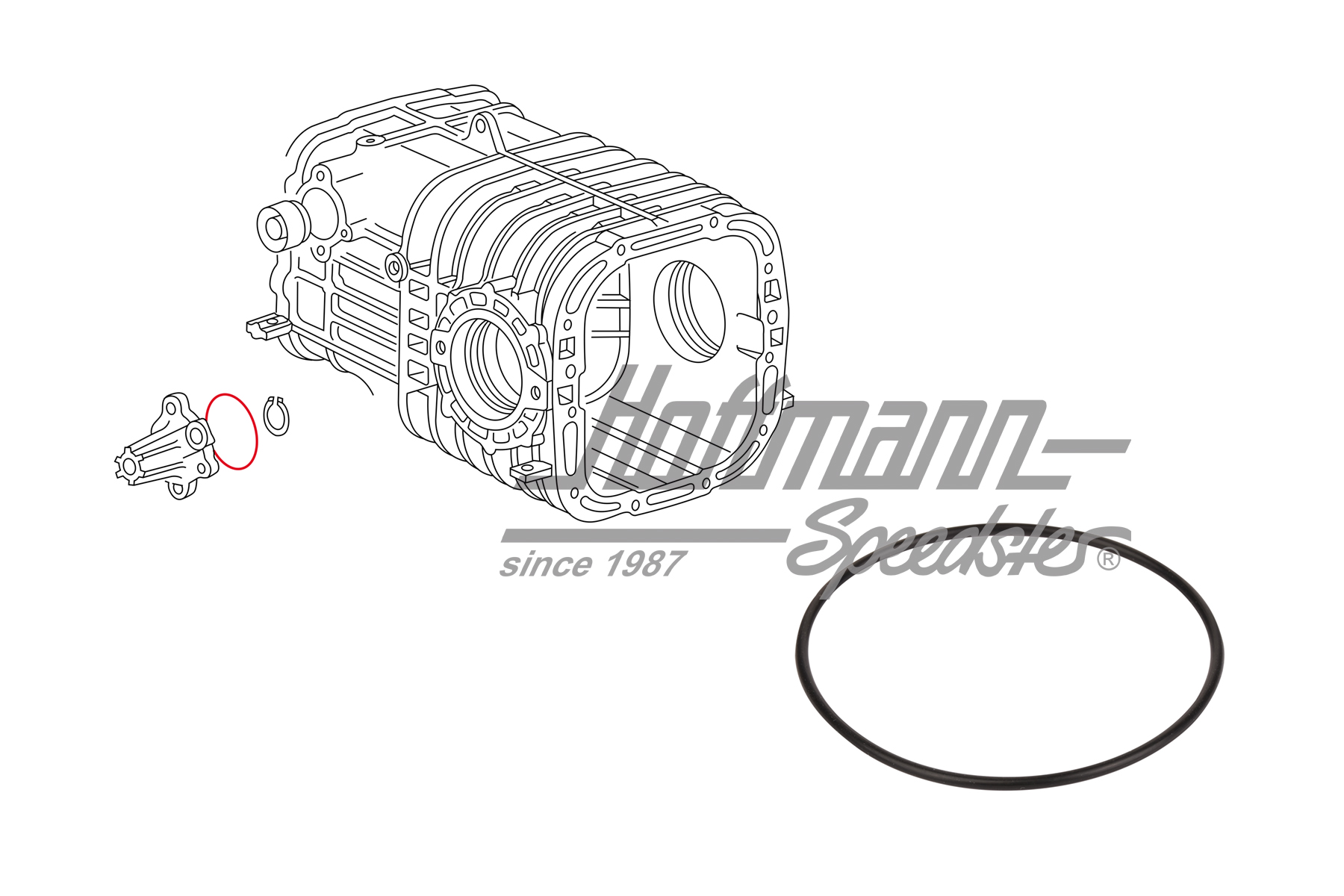 Joint annulaire, couvercle de boîte de vitesses, lateral, 5.79-7.92 | 094 301 278 A | 315-1114-04