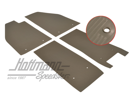 Jeu de tapis caoutchouc, plancher, 55-59, gris | 111 863 002 GY | 020-5460-04