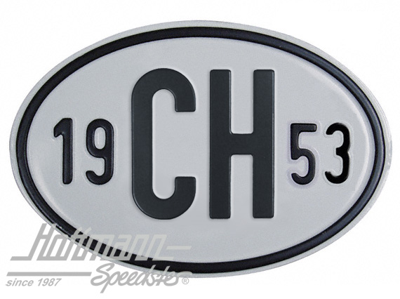 Plaque de nationalité "CH", alu, avec année "1953" |  | 020-2401-53