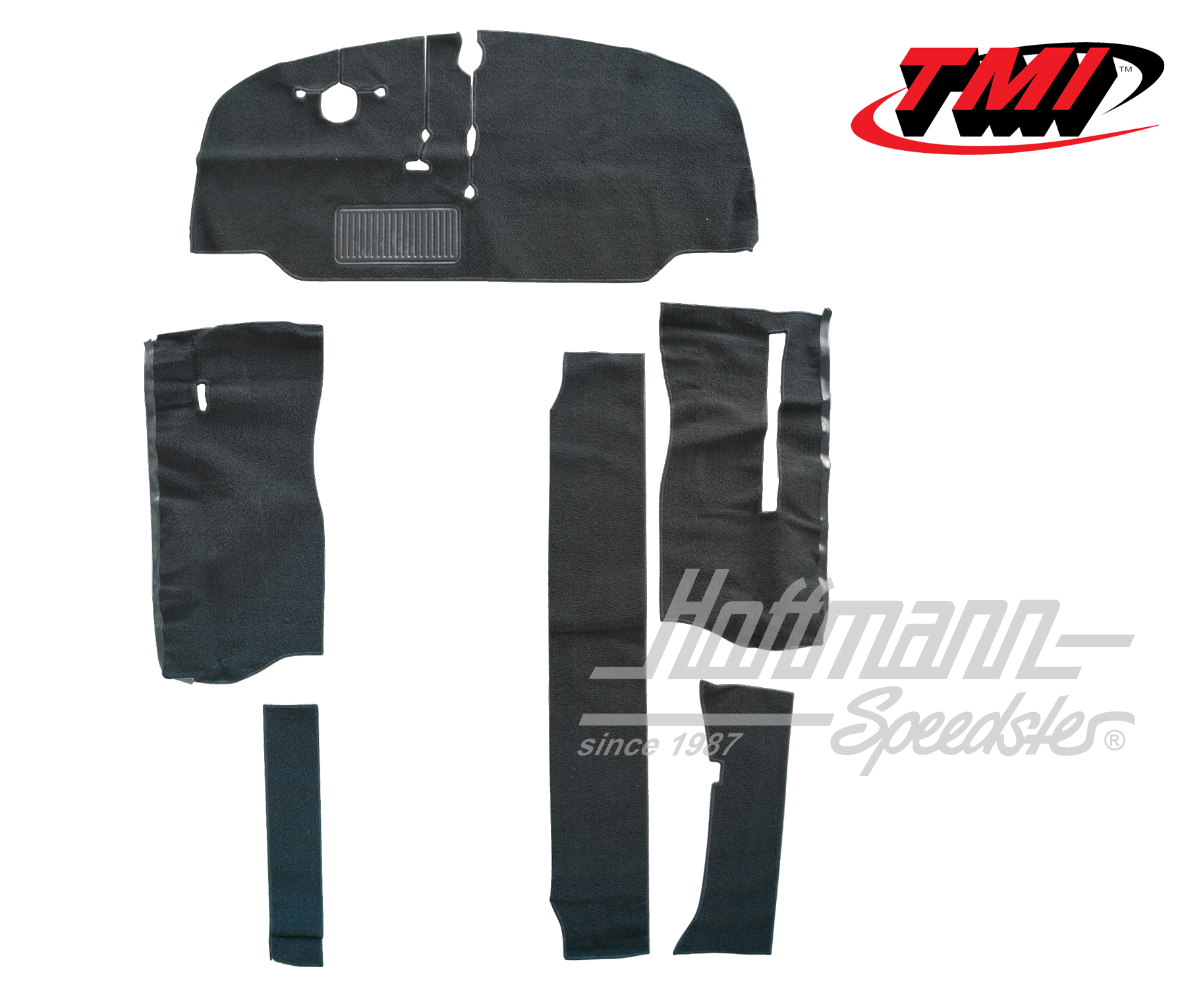 Kit moquettes, cabine, Bus T2, 67-72, noir | 34-F2125-301 | 098-0034