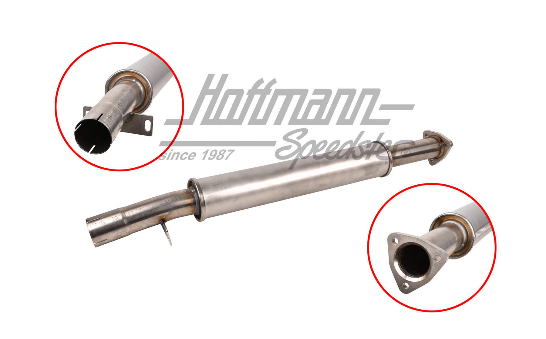 Silencieux intermédiaire de sport, inox                                                             