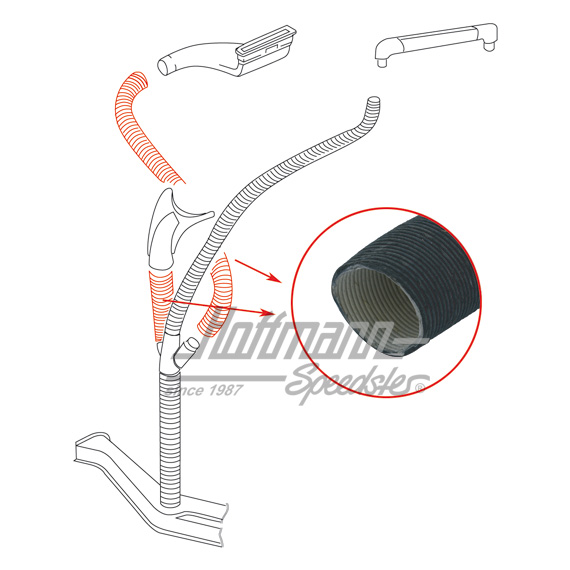 Tuyau de chauffage, carton, ø 32 mm | 113 819 723 A | 020-0915-05