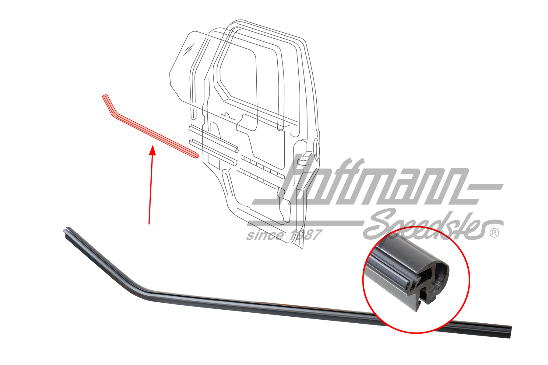 Lèche-vitre, intérieure, droite | 701 837 706 | 408-1430-02