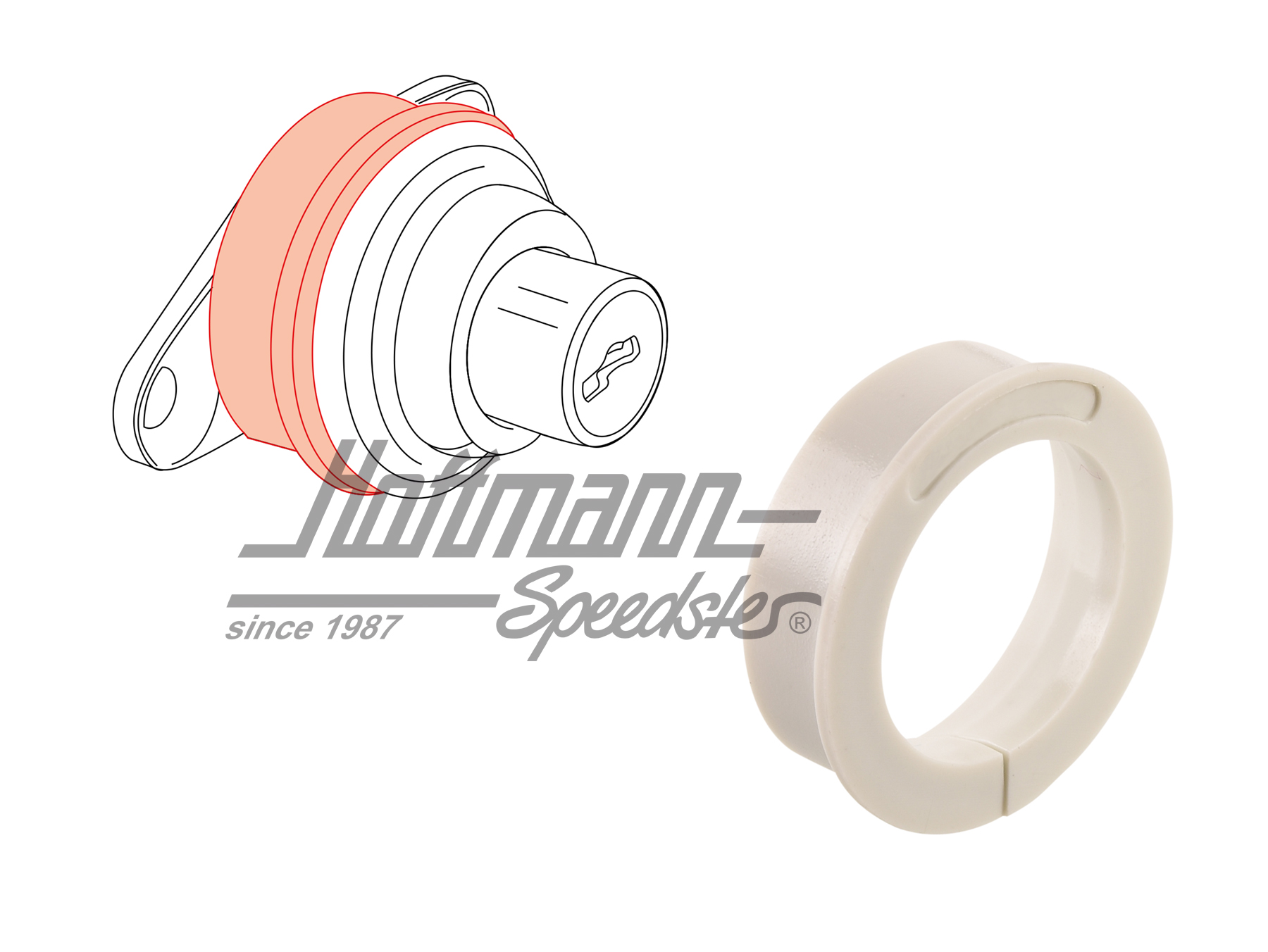 Anneau entretoise, serrure de hayon arrière, 8.63-7.66 | 211 829 215 | 089-5060-36