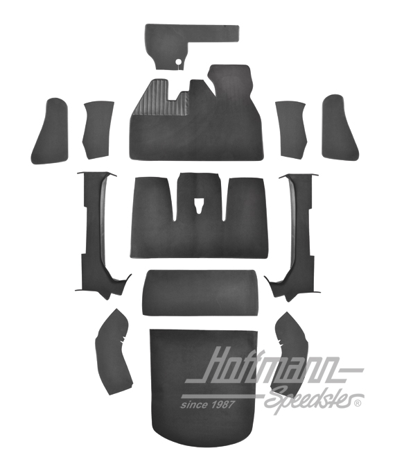 Kit moquettes, Cox Cabriolet, 1302, gris |  | 026-6023