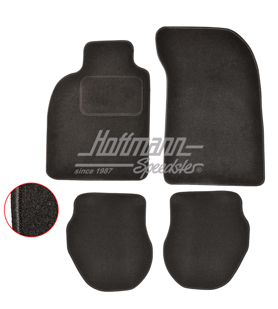Tapis de sol, 89-98, 964/993, noirs                                                                 