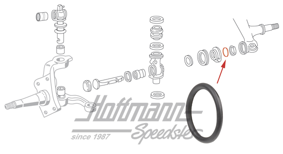 Joint annulaire, petit, pivot de suspension, Bus T1 | 211 405 517 | 089-3040-60