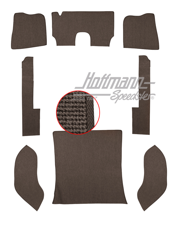 Kit moquettes, Berline, 57-64, fil de poils, anthracite |  | 026-5023-02