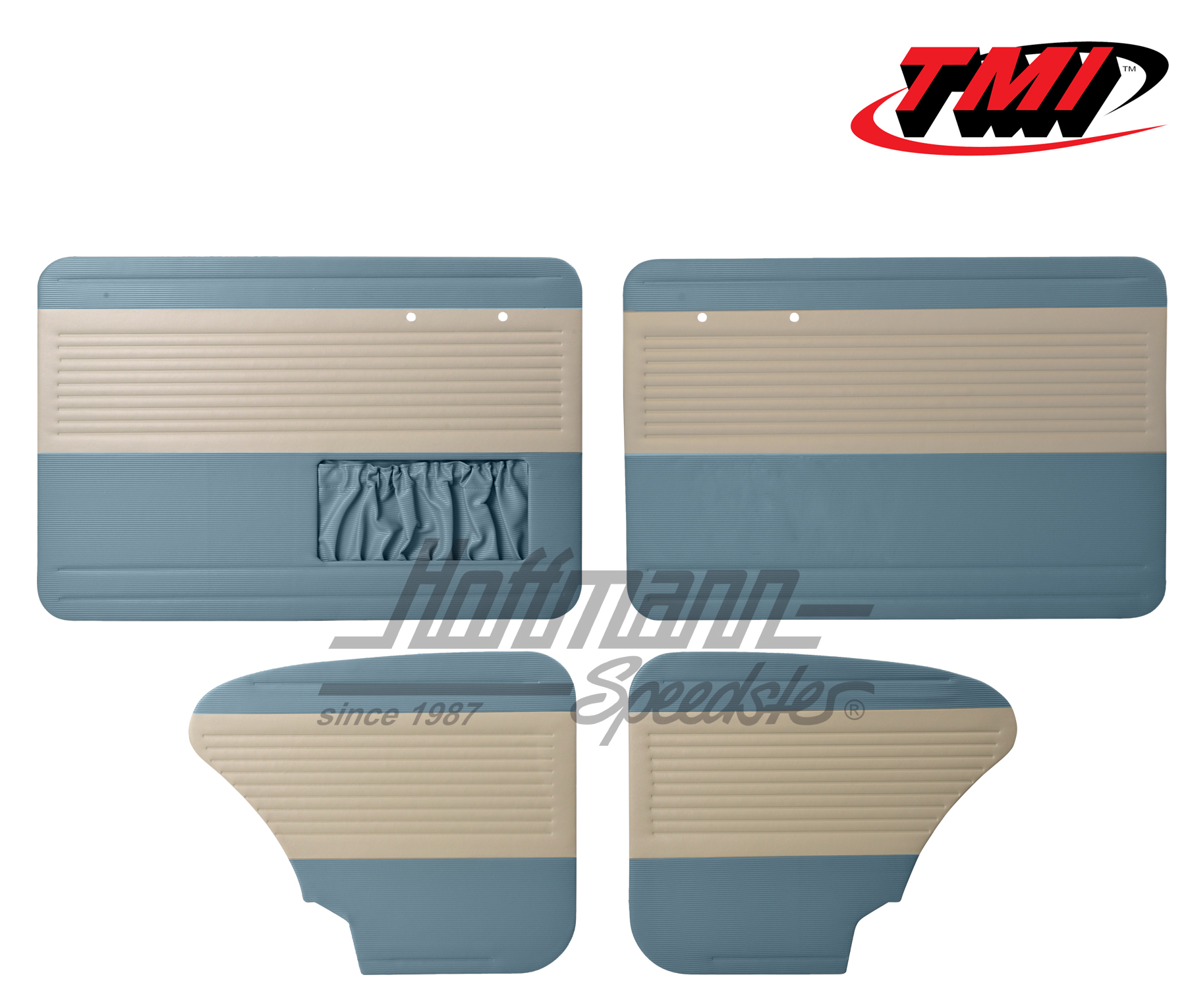 Panneaux de portes, Cox Berline, 64-66, blanc cassé/bleu eau | 19-1123-24-15 | 055-7514-09