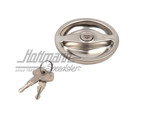 Bouchon de réservoir, verrouillable, chromé, Bus T2, 73-79, Top Qualité | 211 201 551 R | 097-1058-25