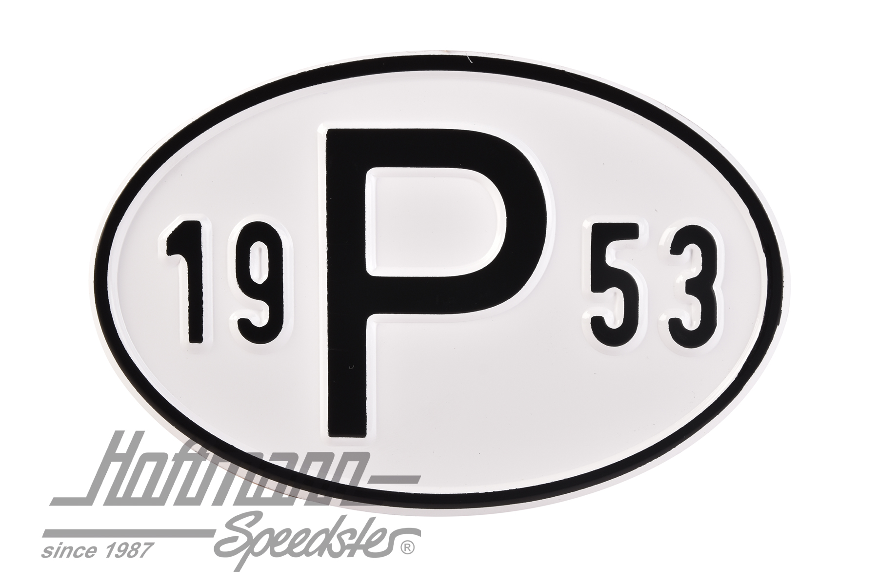 Plaque de nationalité "P", alu, avec année "1953" |  | 020-2405-53