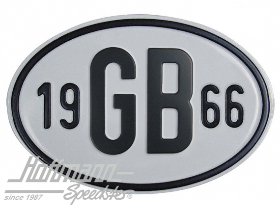 Plaque de nationalité "GB", alu, avec année "1966" |  | 020-2404-66
