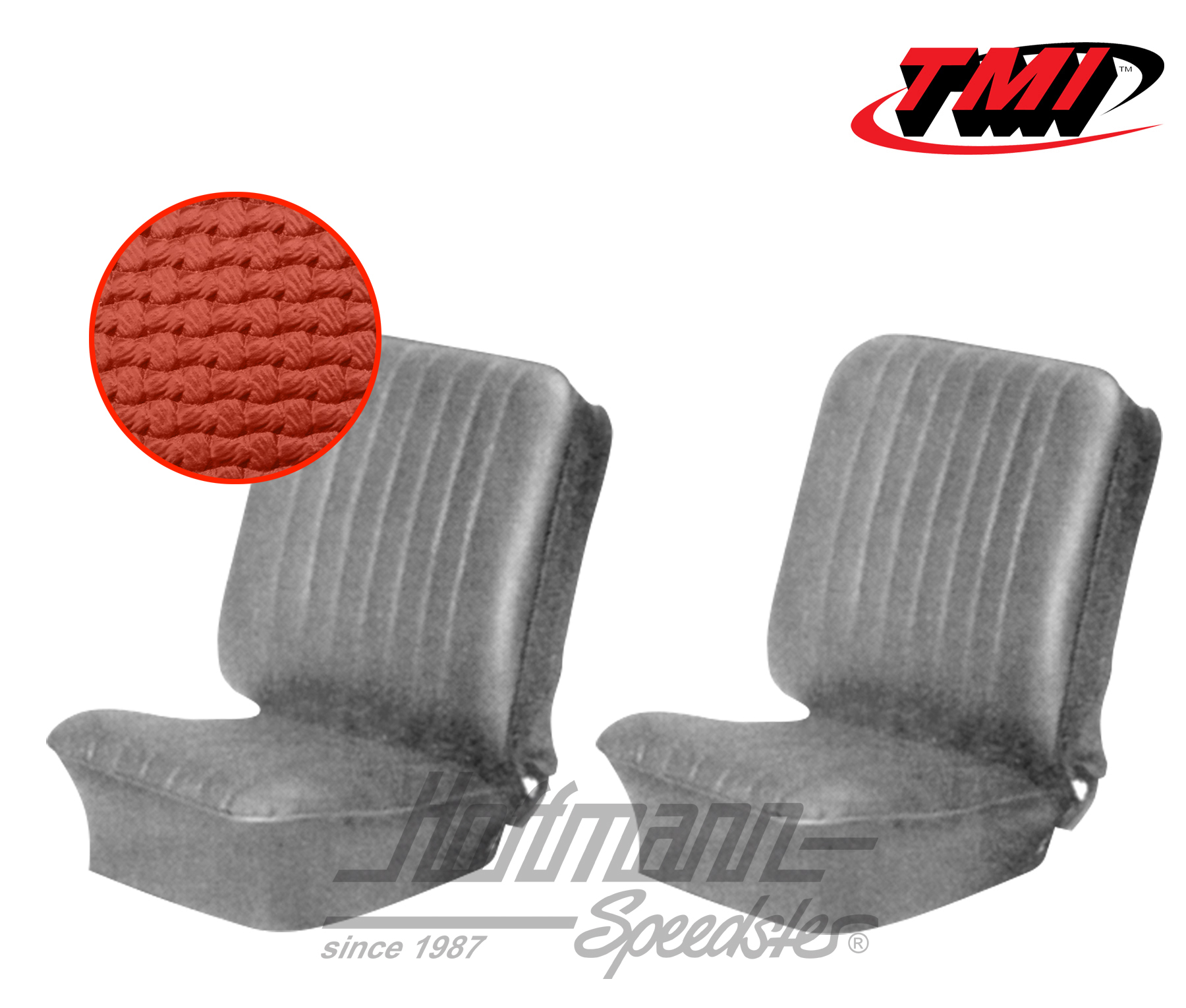Housses de sièges, Karmann Ghia, 55-60, rouges | 43-1501-07 | 066-0065-10