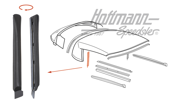 Joint, cadre de toit, colonne-B, 86-84, droite                                                      