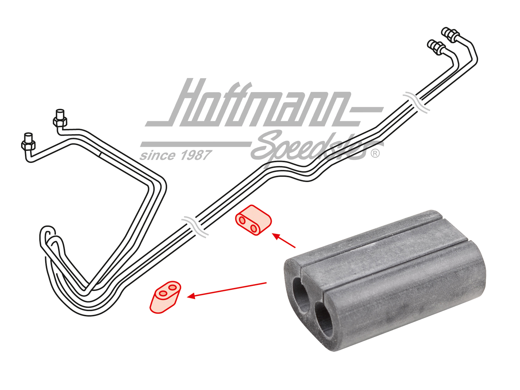 Cadre support, tuyauterie de frein, Golf Caddy | 861 201 245 A | 160-2622