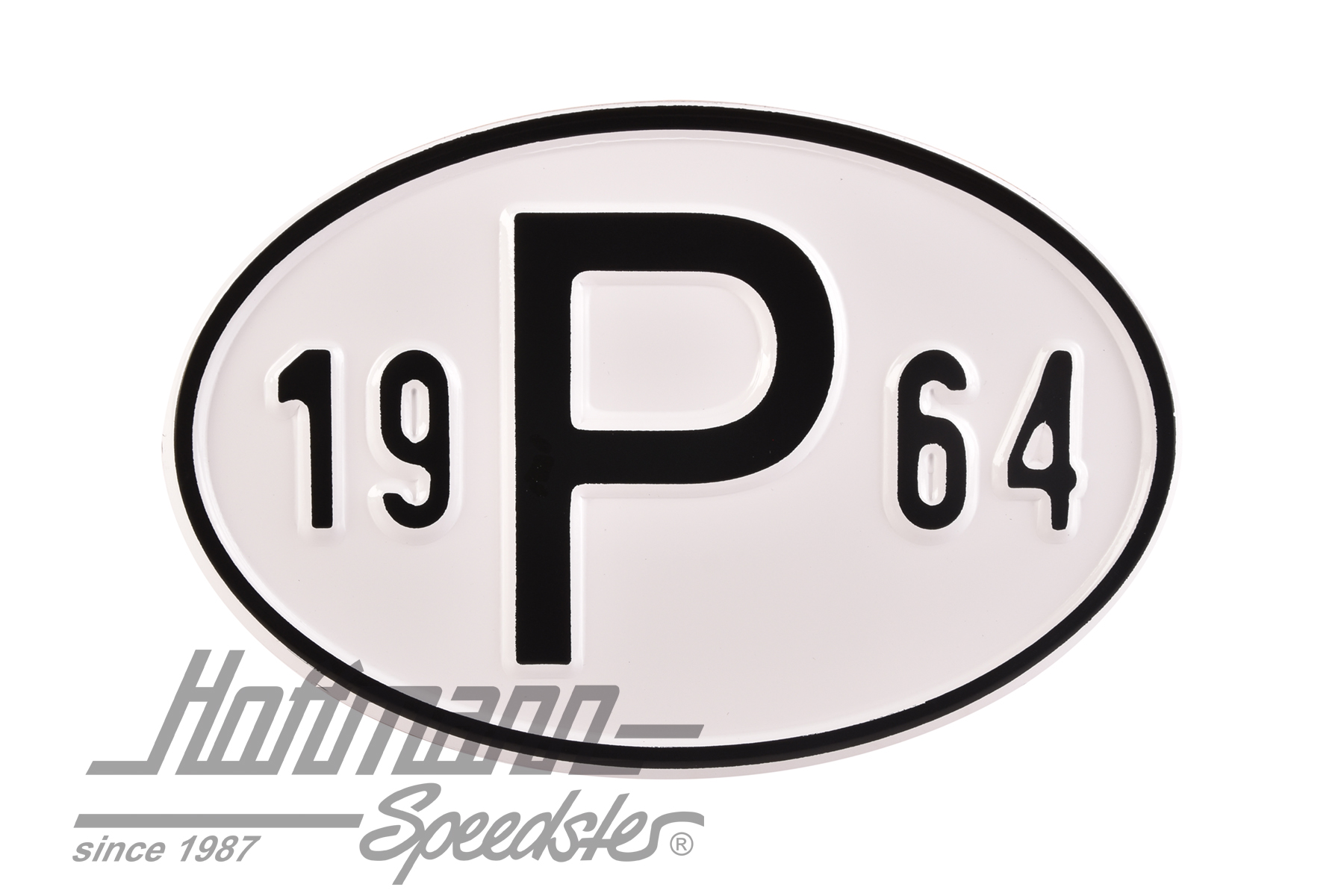 Plaque de nationalité "P", alu, avec année "1964" |  | 020-2405-64