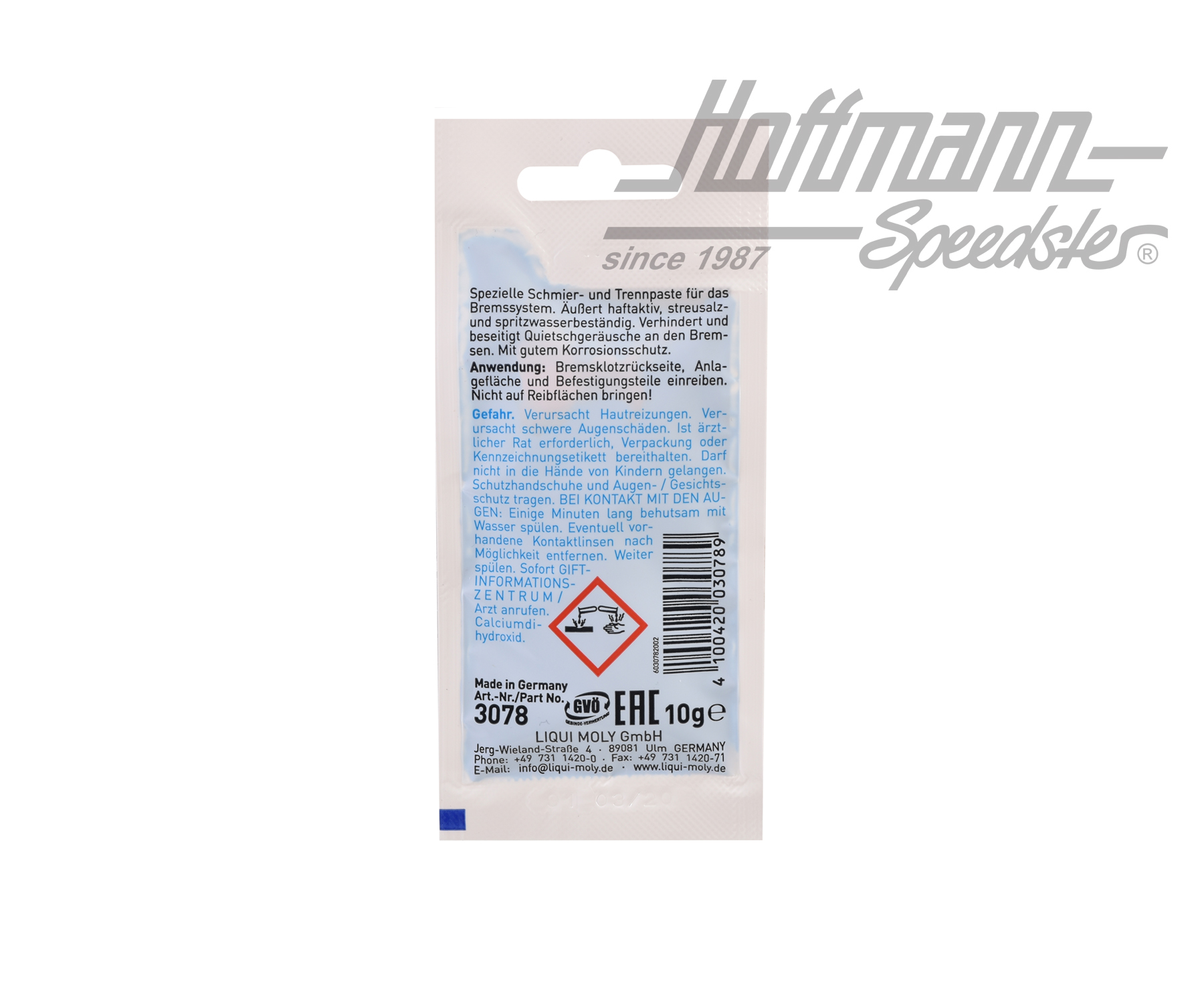 Pâte anti-grincement, étriers, 10g                                                                  