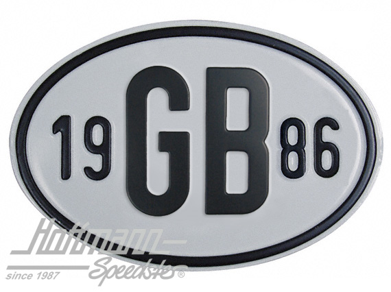 Plaque de nationalité "GB", alu, avec année "1986" |  | 020-2404-86