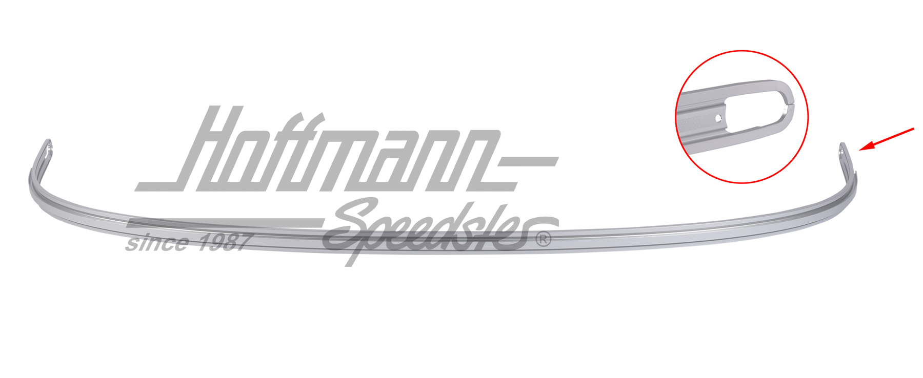 Moulure, pare-chocs, avant, large (nue)                                                             