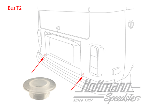 Bouchon d'étanchéité, Bus T2/T3, arrière Bouchon d'étanchéité, Bus T2/T3, arrière