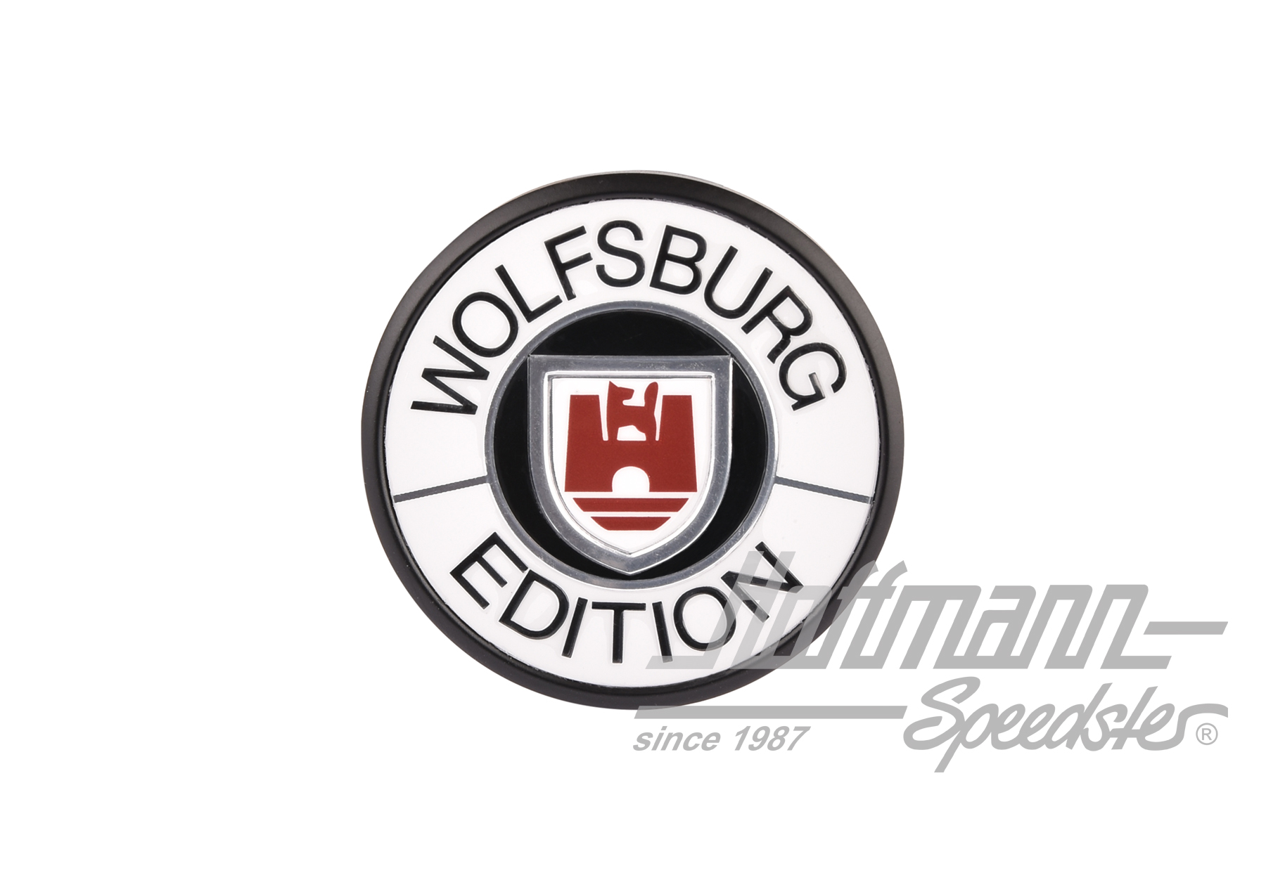 Emblème, Wolfsburg Edition, blanc | 255 853 675  TK9 | 370-3863-10