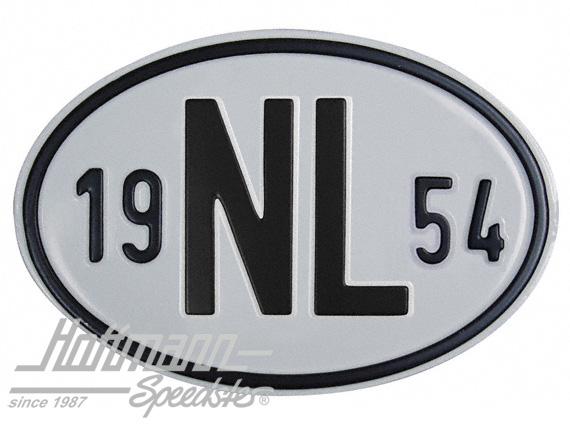 Plaque de nationalité "NL", alu, avec année "1954" |  | 020-2391-54