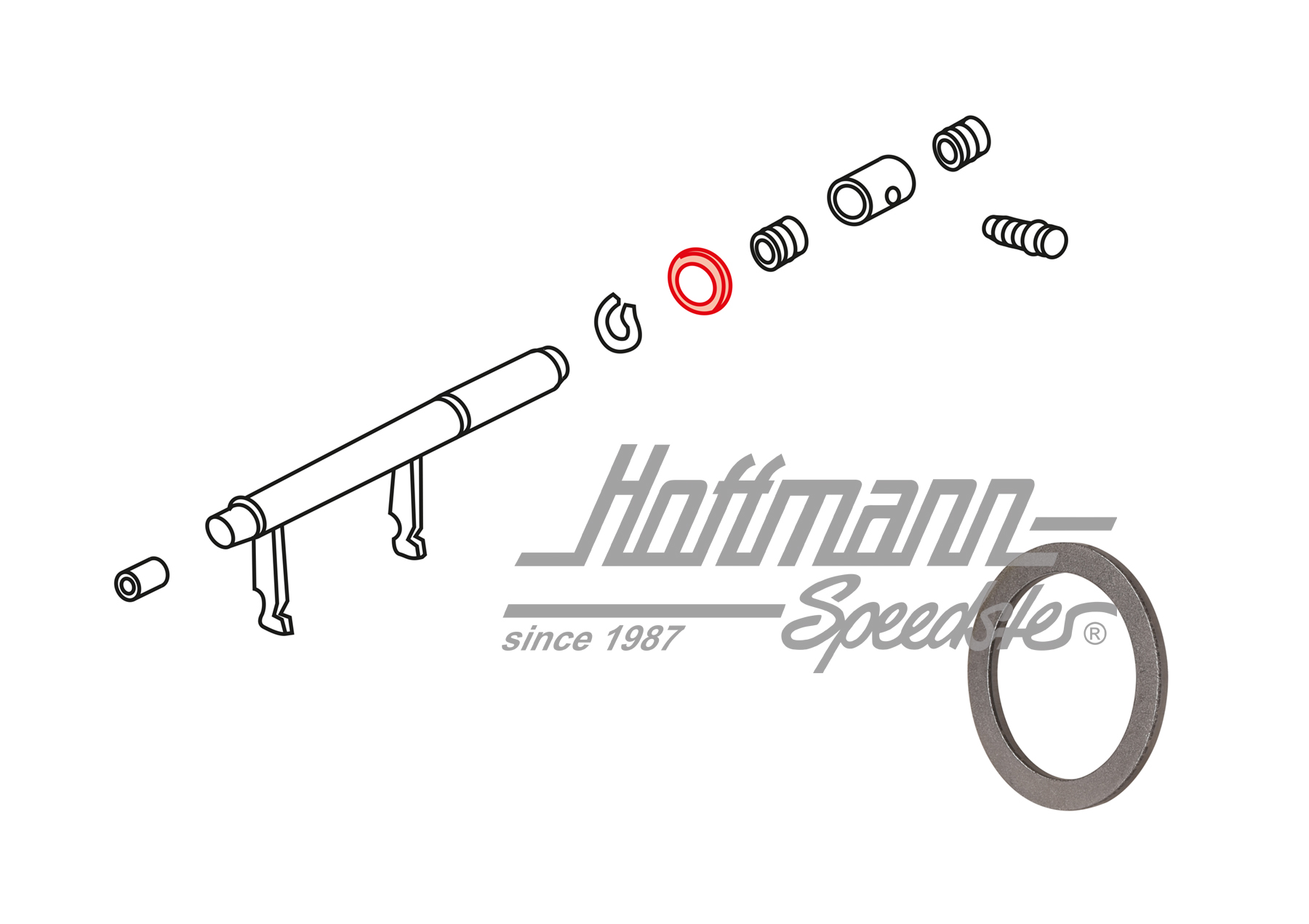 Rondelle, fourchette d'embrayage, 20.1mm | 113 141 717 A | 020-4537-31