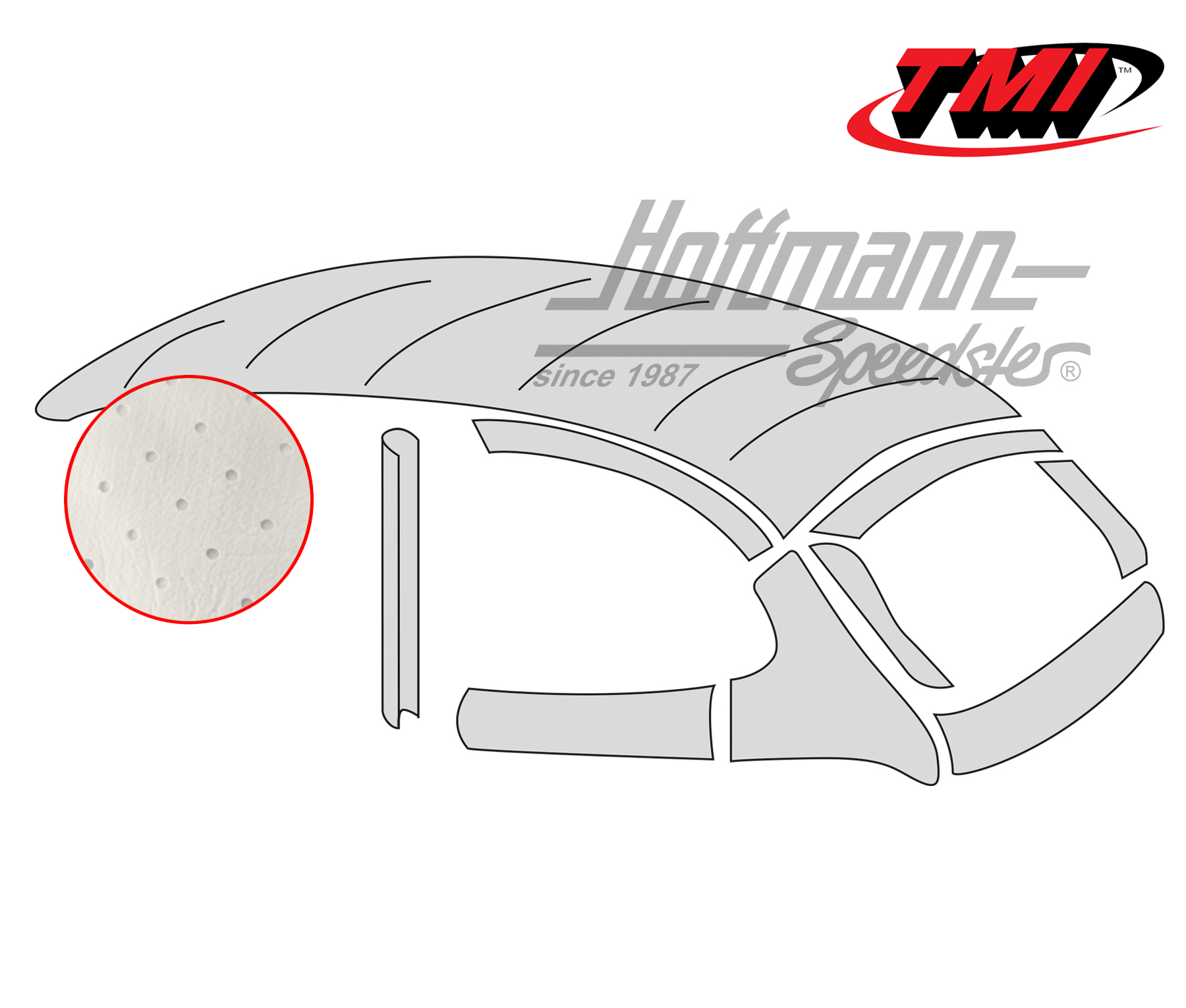 Ciel de toit, style origine, perforé, blanc cassé, 8.72-7.79 | 20-1120-44 | 055-7196-10