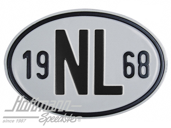 Plaque de nationalité "NL", alu, avec année "1968" |  | 020-2391-68