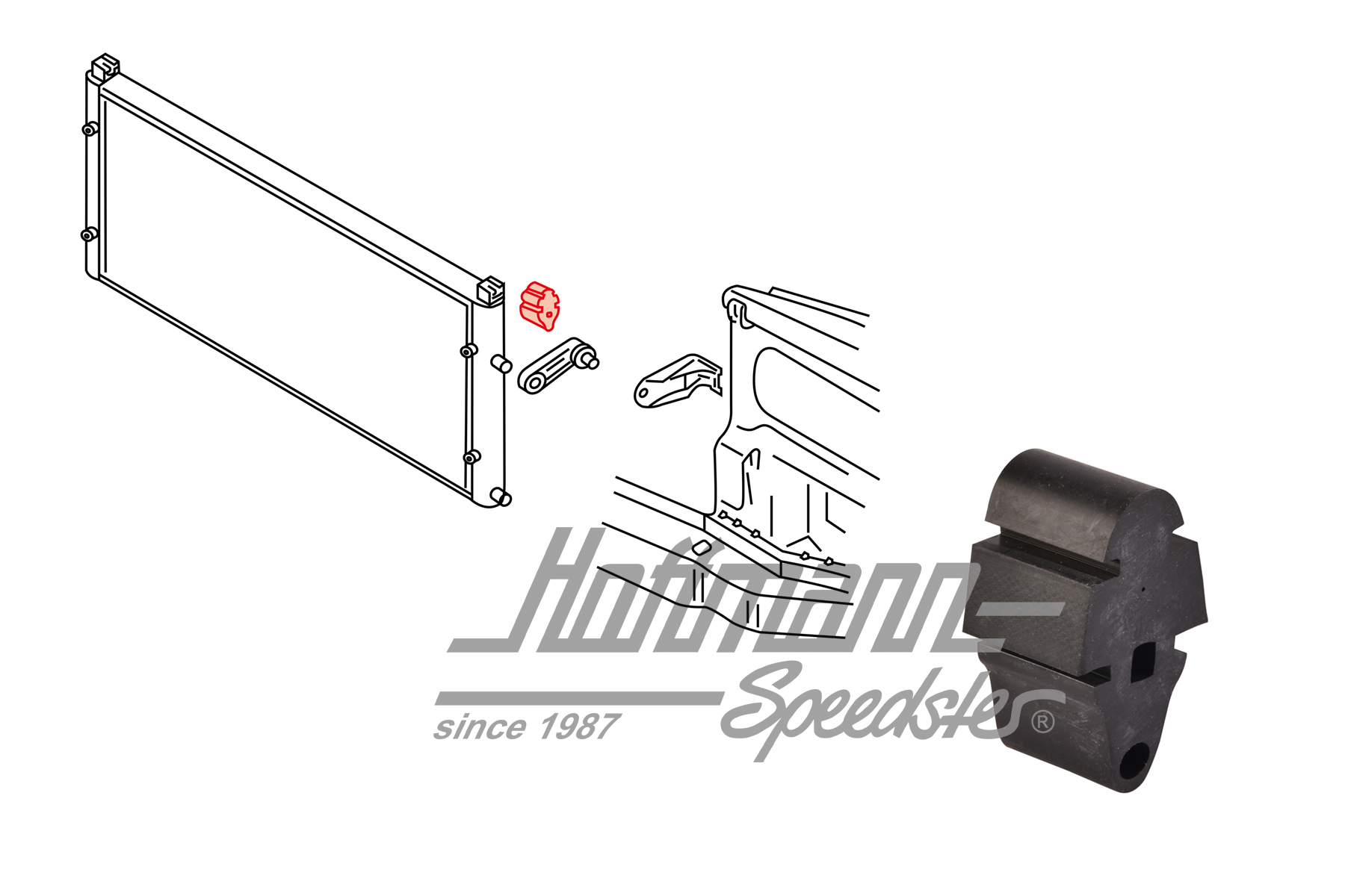 Support, radiateur
 d'eau, Bus T4 | 701 121 275 | 401-1940-07
