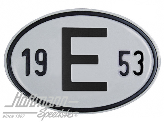 Plaque de nationalité "E", alu, avec année "1953" |  | 020-2403-53