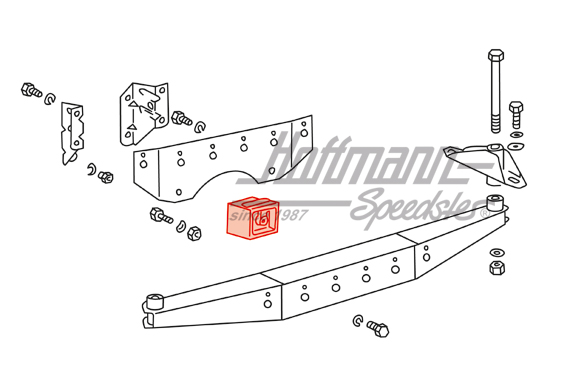 Support en caoutchouc, moteur/transmission, Porsche 9012                                            