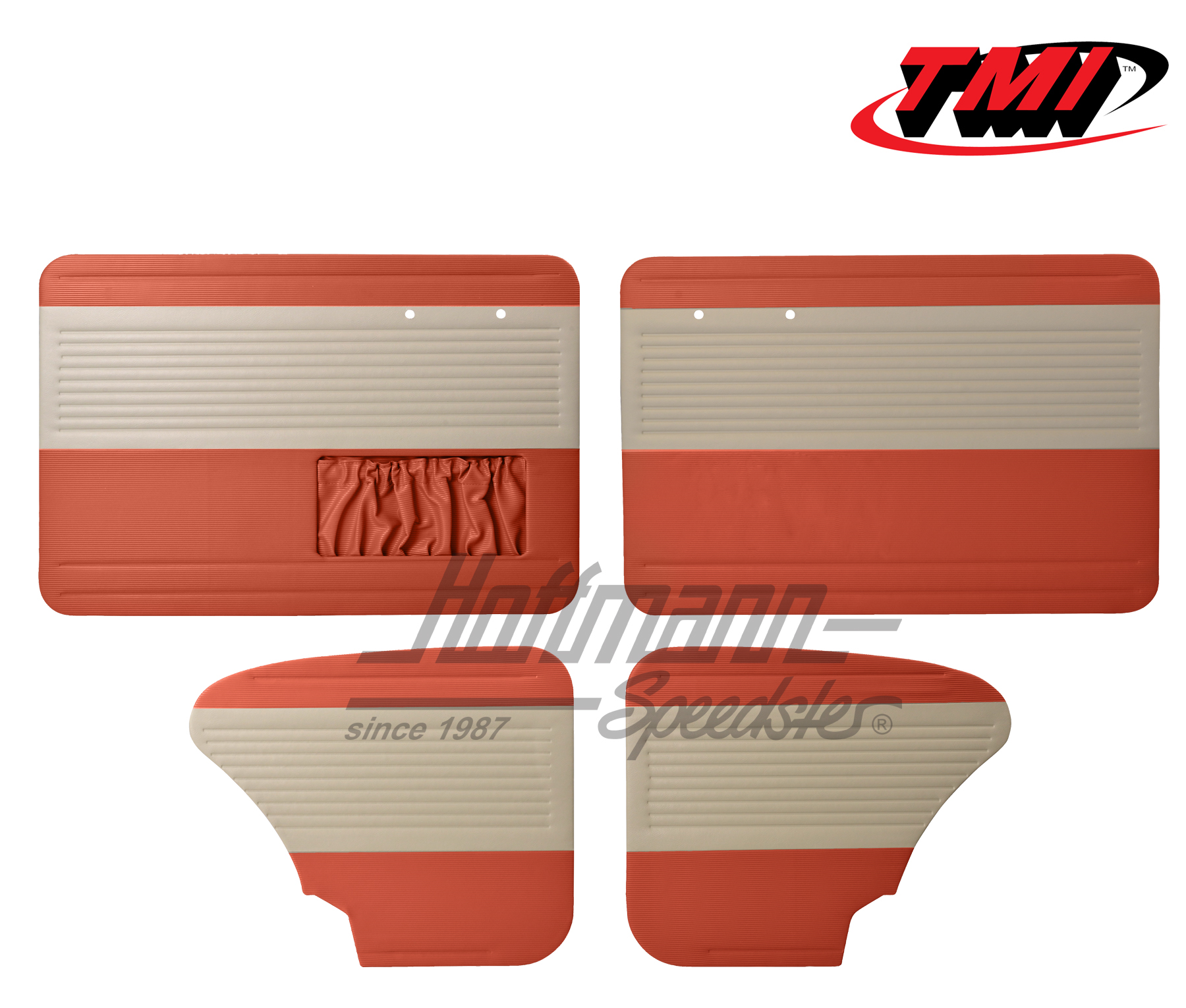 Panneaux de portes, Cox Berline, 64-66, blanc cassé/rouge brique | 19-1123-23-15 | 055-7514-07