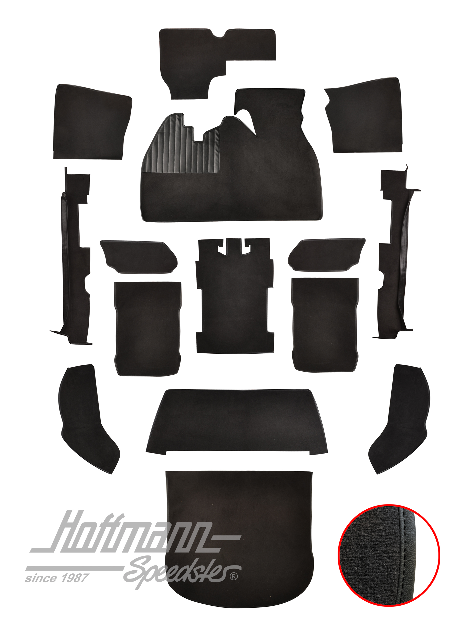 Kit moquettes, Cox Berline, 1303, noir |  | 026-5721
