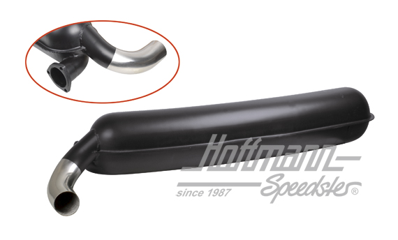 Silencieux, tôle d'acier, 1x70mm, 75-89                                                             