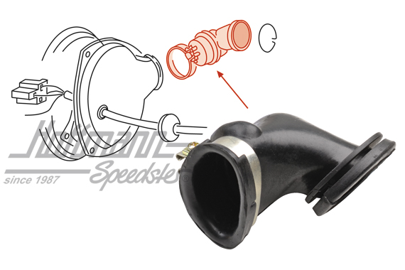 Raccord en caoutchouc, alternateur, 55A, 71-74 | 021 903 655 B | 097-1864-04