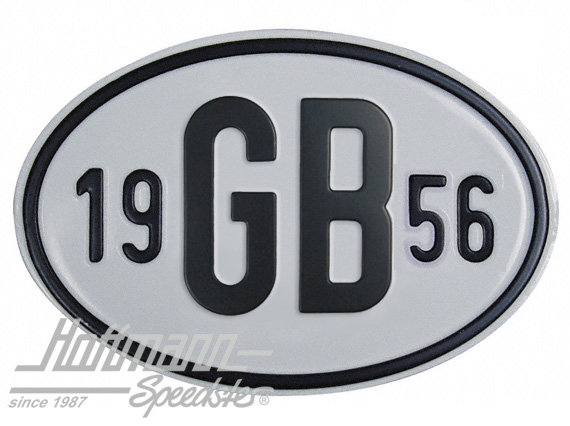 Plaque de nationalité "GB", alu, avec année "1956" |  | 020-2404-56
