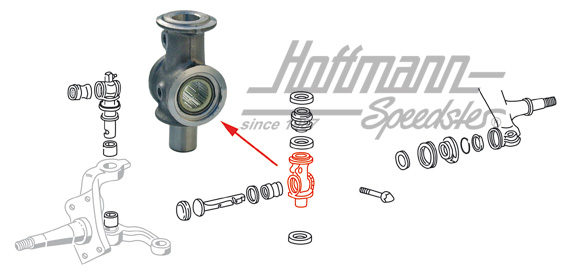 Pivot de direction, fusée, en bas, 22mm | 211 405 365 1 | 089-3040-15