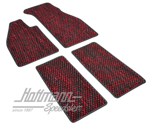 Tapis de sol, en coco, .59-.72, rouges/noirs | ZVW 2BRD | 020-5381-27