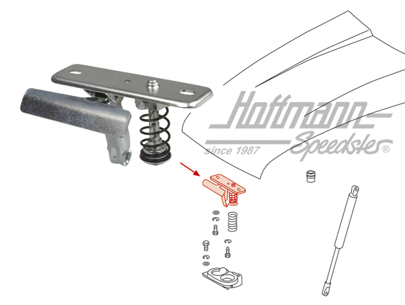 Partie supérieur, serrure de capot avant, 65-73                                                     