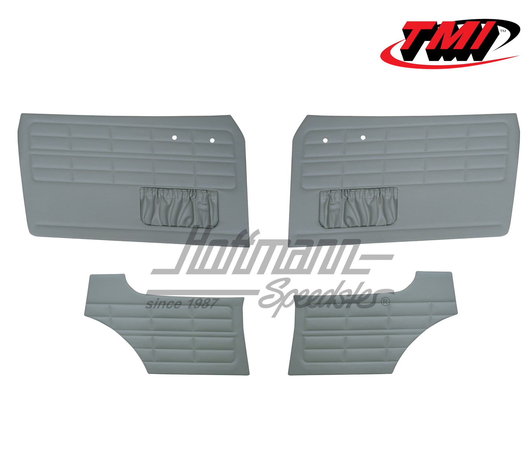 Panneaux intérieurs de portes, Karmann Ghia Coupé, -7.63, gris | 10-1524-16 | 066-0010-03