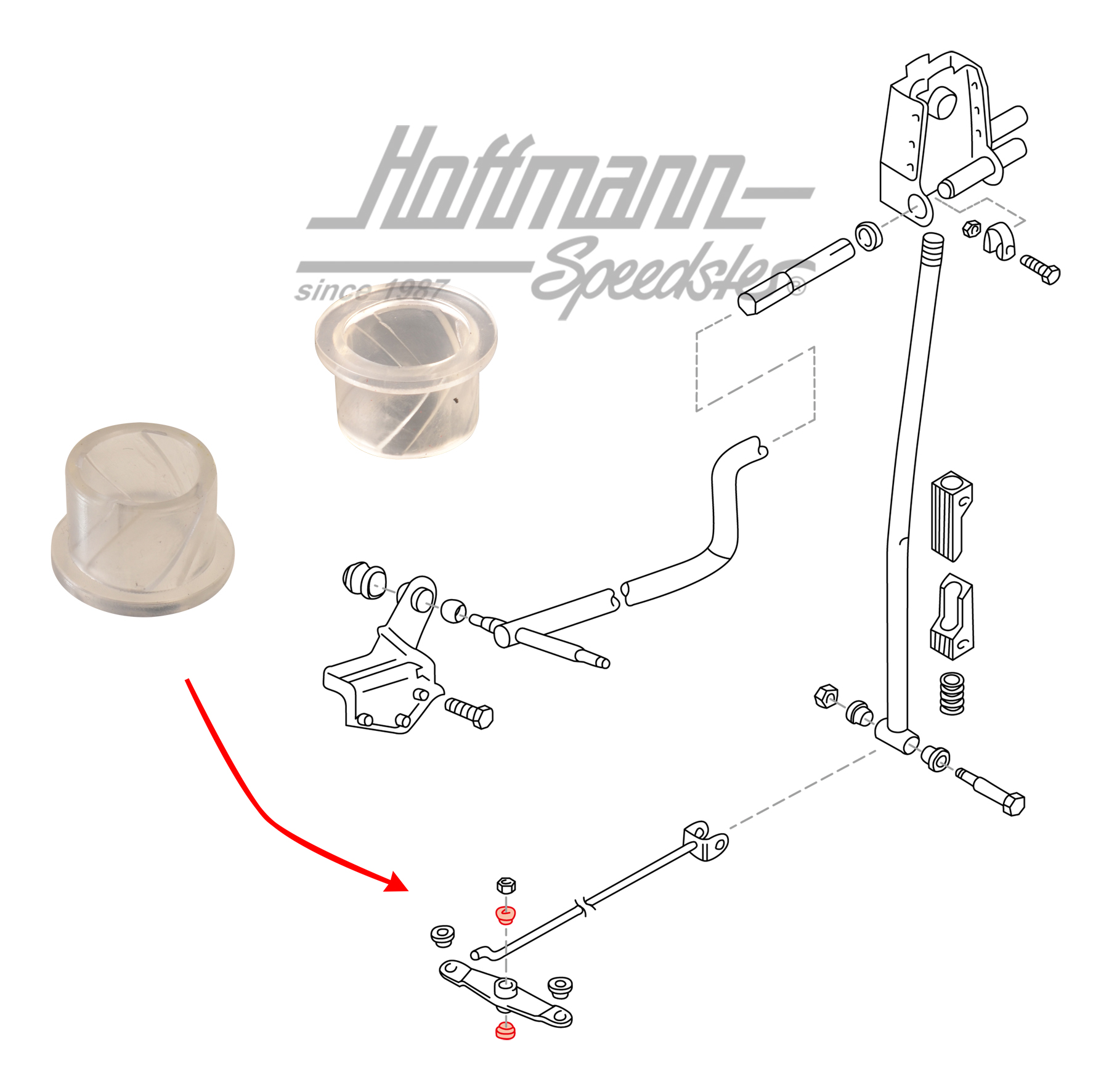 Douille, levier de déviation
, Bus T4, 96-03 | 701 711 164 A | 407-2010-15