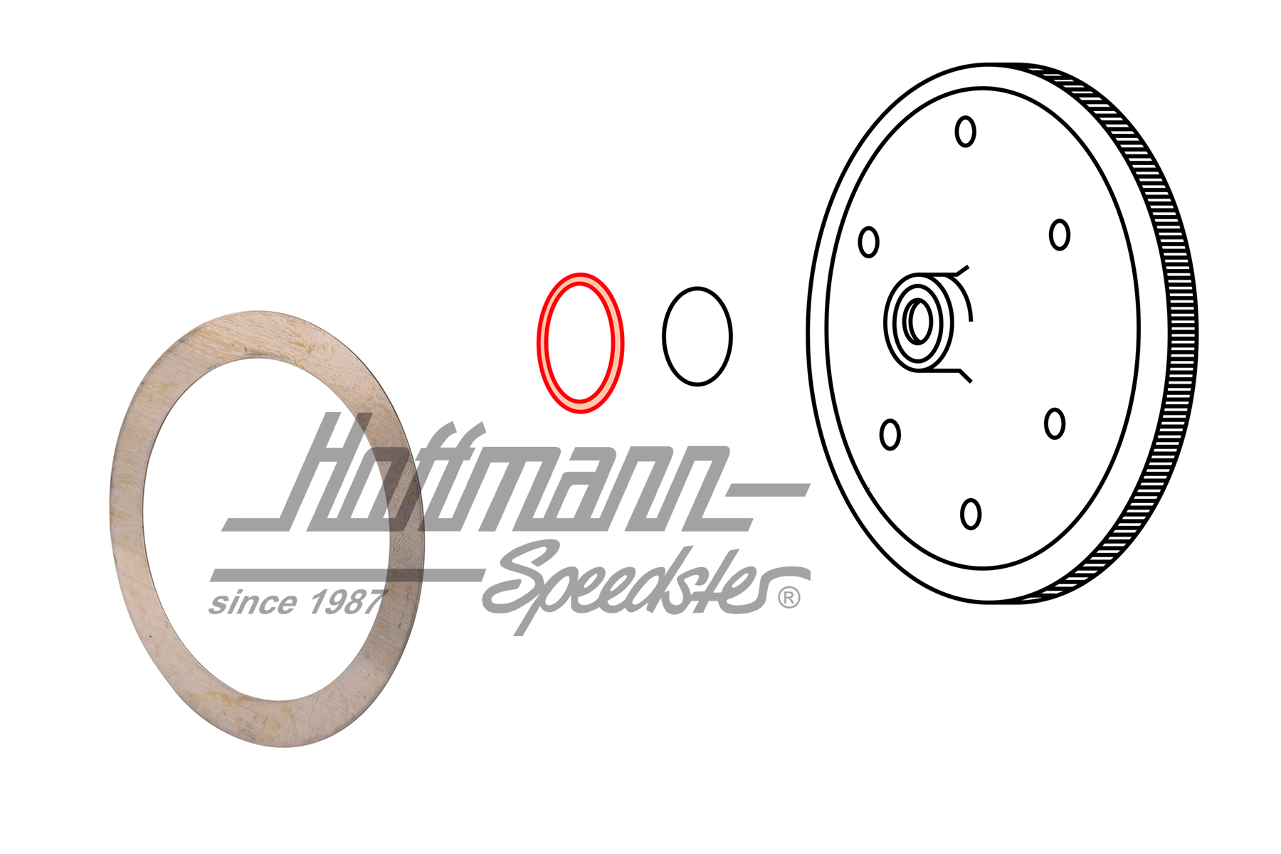 Rondelle, volant moteur, 0.36mm, -3.66 | 113 105 289 | 010-0138-36