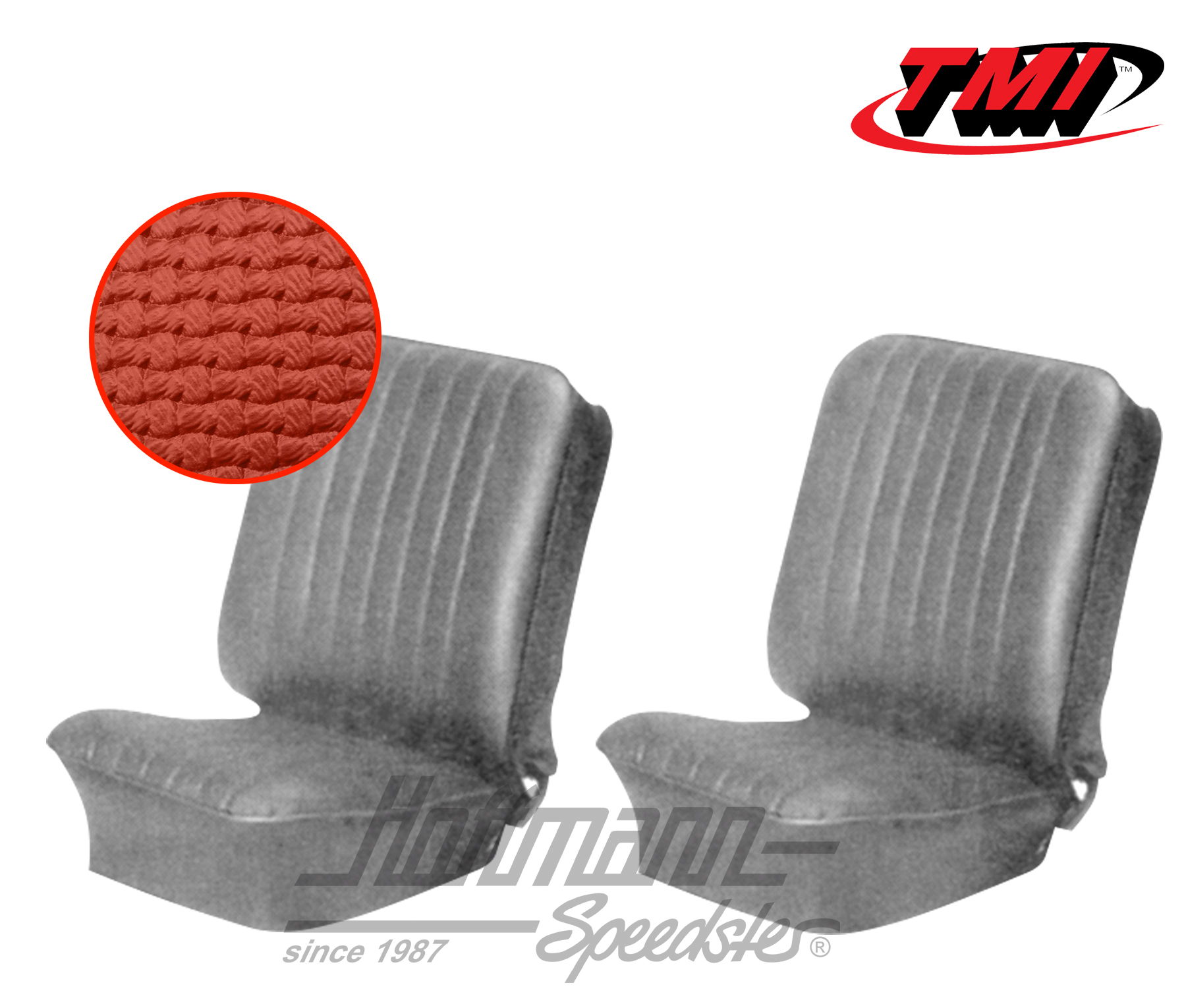 Housses de sièges, Karmann Ghia, 60-66, rouges | 43-1502-07 | 066-0067-10
