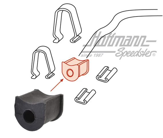 Silentbloc, stabilisateur, extérieur, petit, Type 181                                               