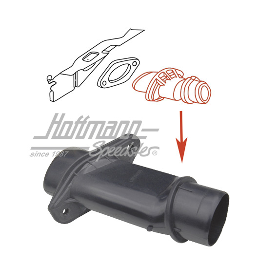 Raccord de tube de chauffage, droite | 111 255 416 F | 020-0262