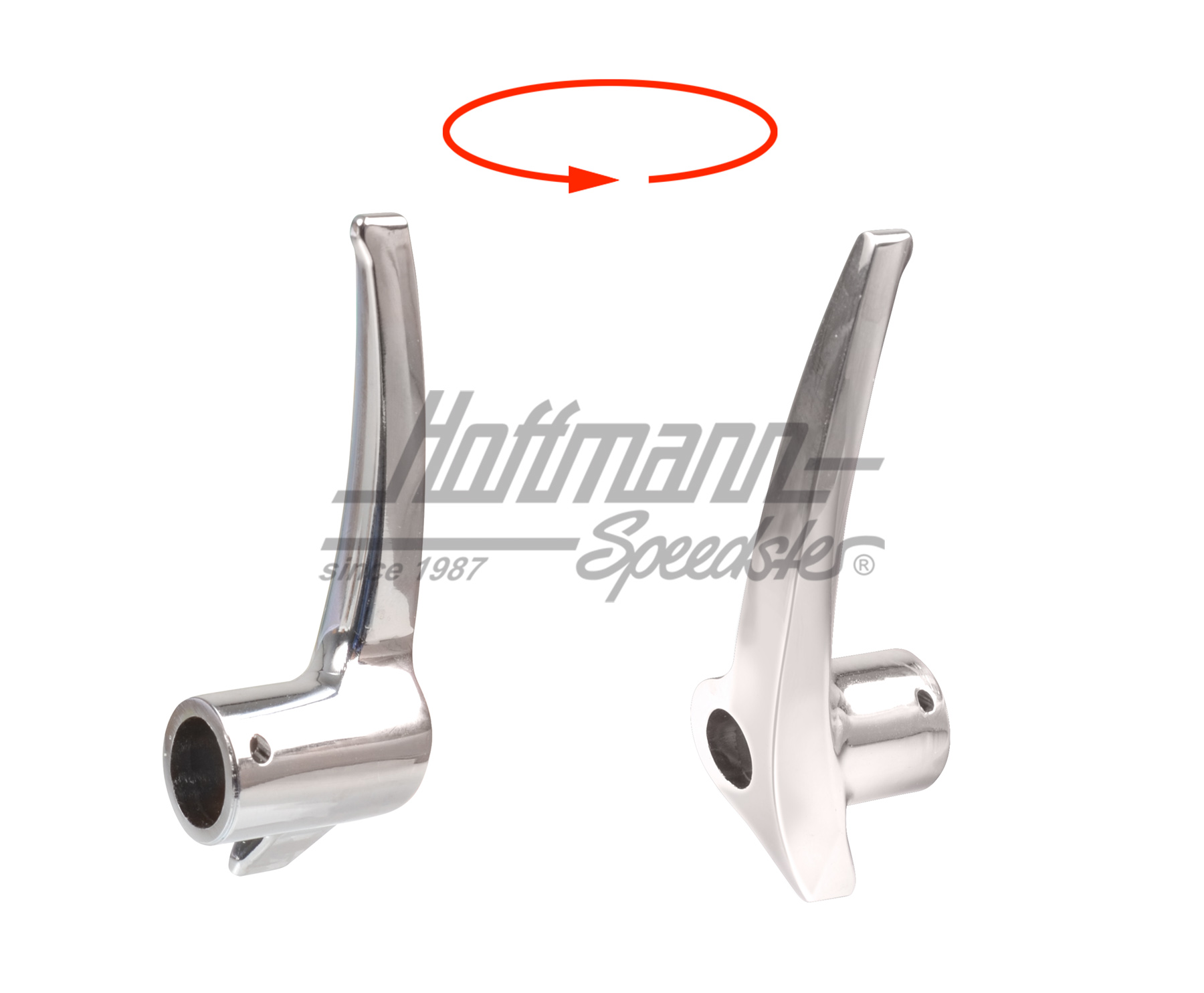 Fermeture, déflecteur
, chromée, droite                                                            